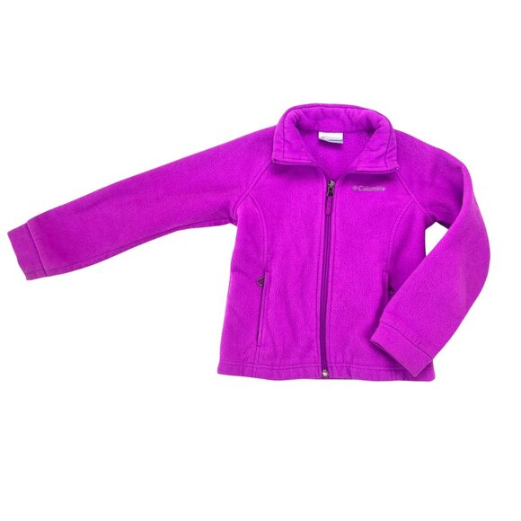 Columbia Kid's Pink Fleece Zip Up Size XS - Picture 1 of 7